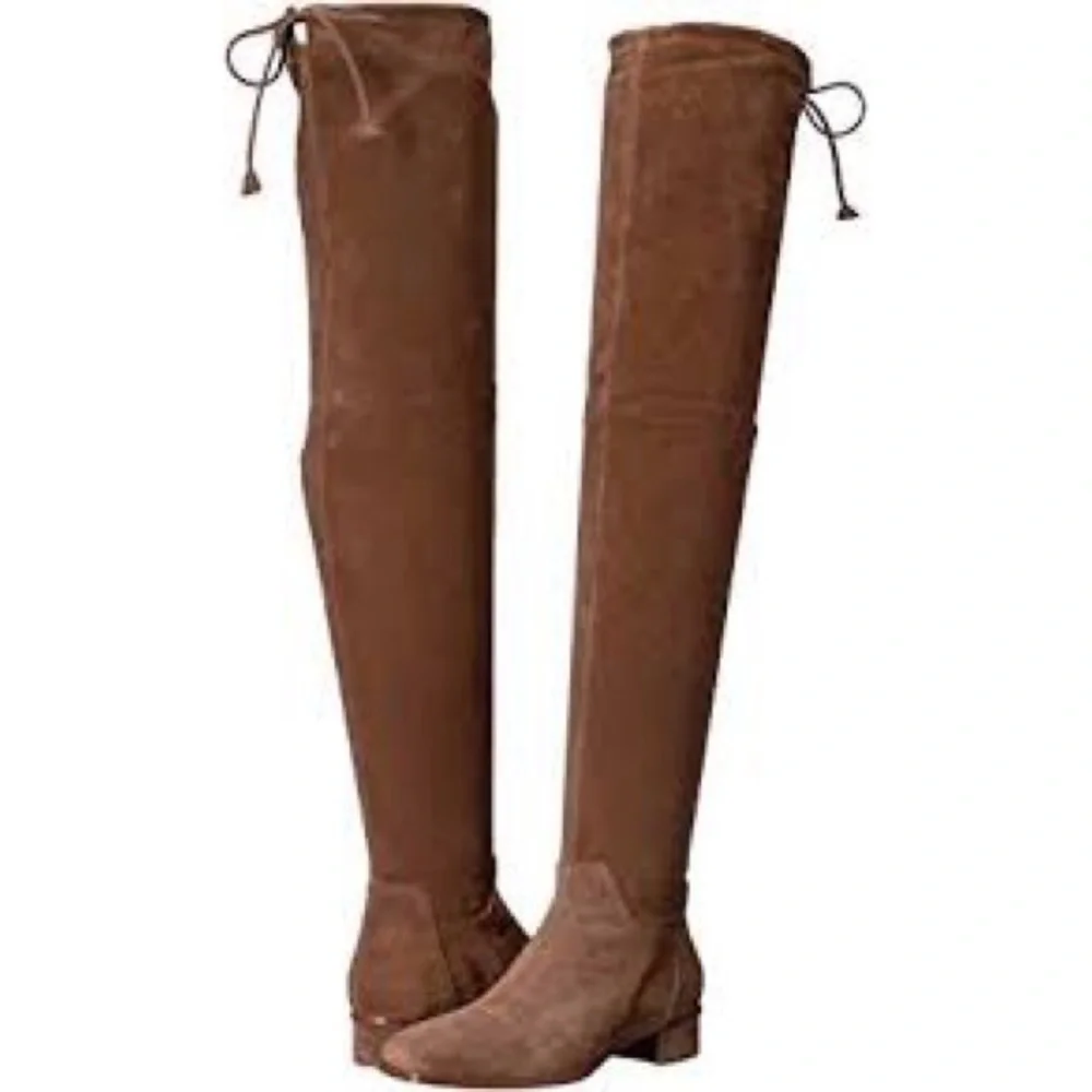 Aquatalia Walnut Brown Suede Lisandra Over The Knee Thigh High Waterproof Boot 6